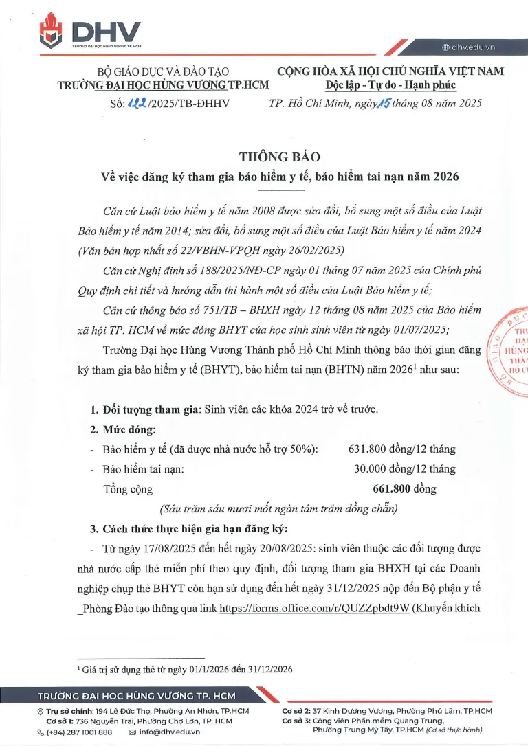 DHV - Trường Đại Học Hùng Vương TPHCM