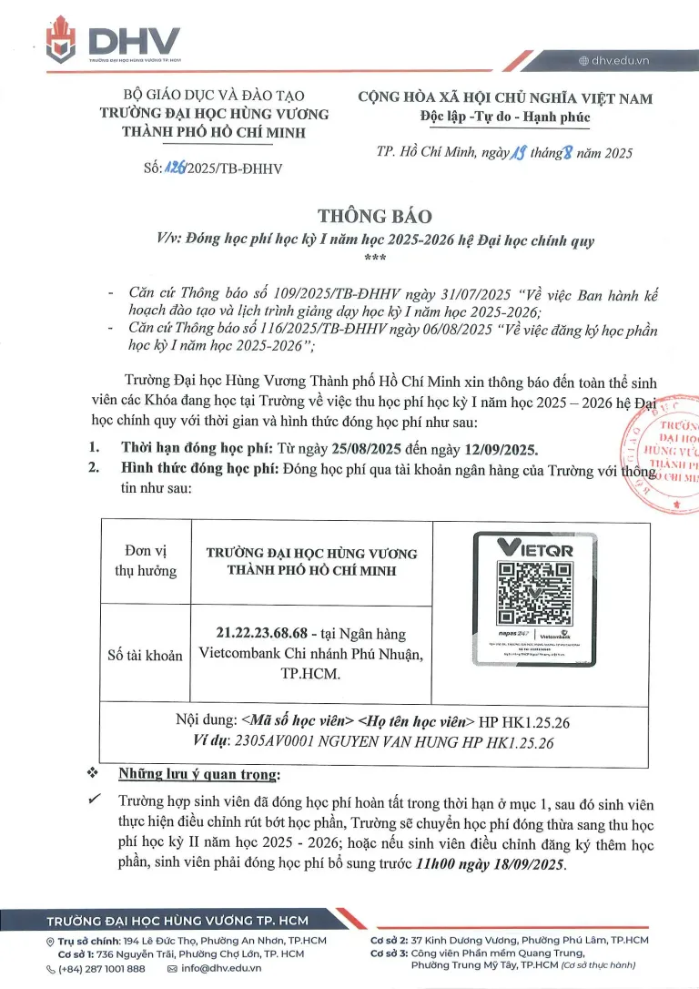 DHV - Trường Đại Học Hùng Vương TPHCM